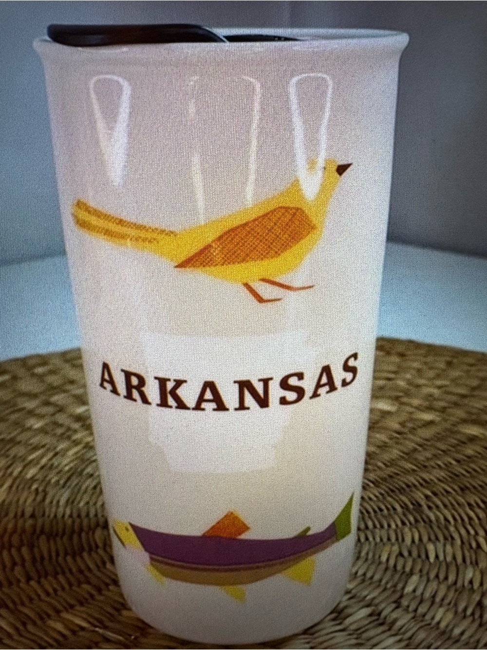 NWT Starbucks Arkansas Local Collection Ceramic Double Wall Travel Tumbler 12 oz